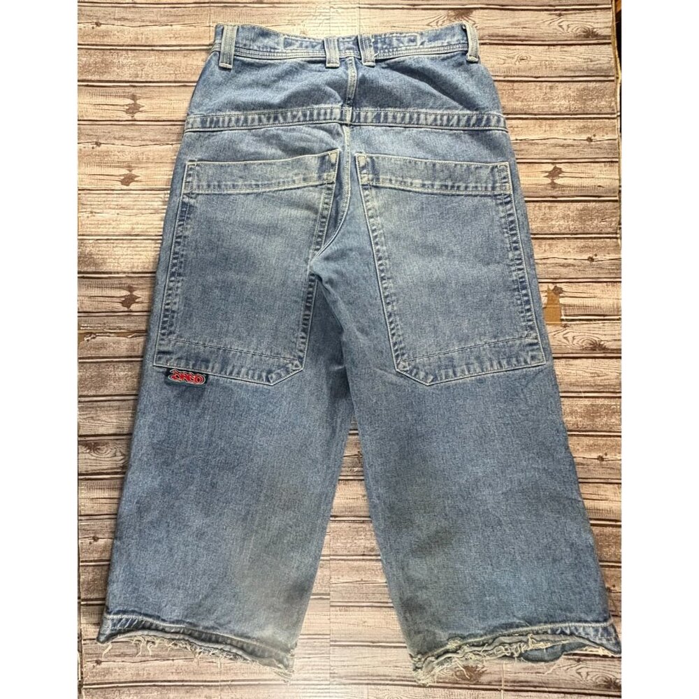 JNCO Rollin’ 26” baggy jeans size 34 x 30 color dark stone Y2K Vintage - Picture 5 of 7